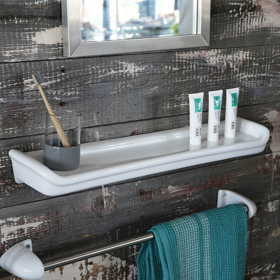 DULTON（ダルトン） 棚 洗面所 壁付けタイプ 磁器 ポーセリン シェルフ