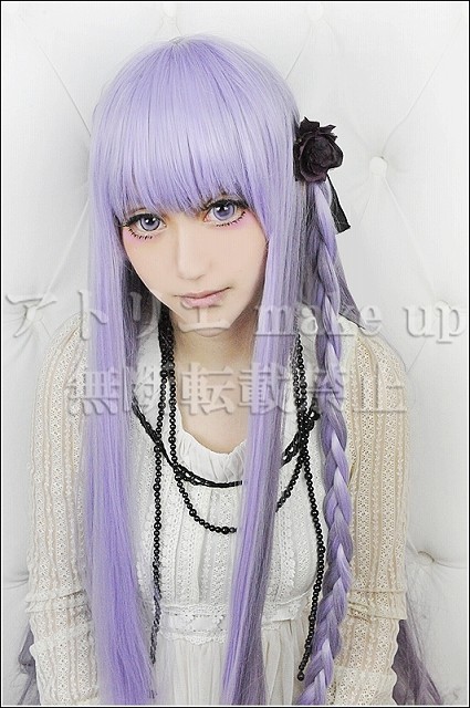 ダンガンロンパ　霧切響子　コスプレ　ダンロン　ウィッグ付き 霧切響子コスプレコかつら ダンガンロンパ 希望の学園と絶望の