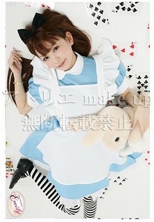 ディズニー系 不思議の国のアリス コスプレ 衣装】アリス メイド服