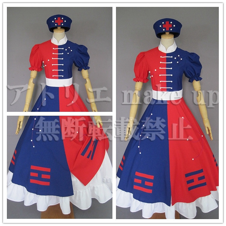 や*り様 東方Project 八意永琳風 衣装＆帽子(簡易式) 女性M～Lサイズ Amazon.co.jp: コスプレ 衣装 コスプレ衣装☆東方Project 八意永琳+
