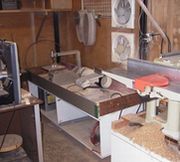 浮き彫り表札制作の様子1