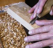 浮き彫り表札制作の様子6