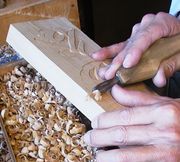 浮き彫り表札制作の様子5