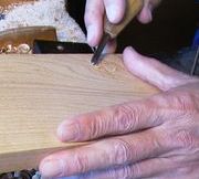 浮き彫り表札制作の様子9