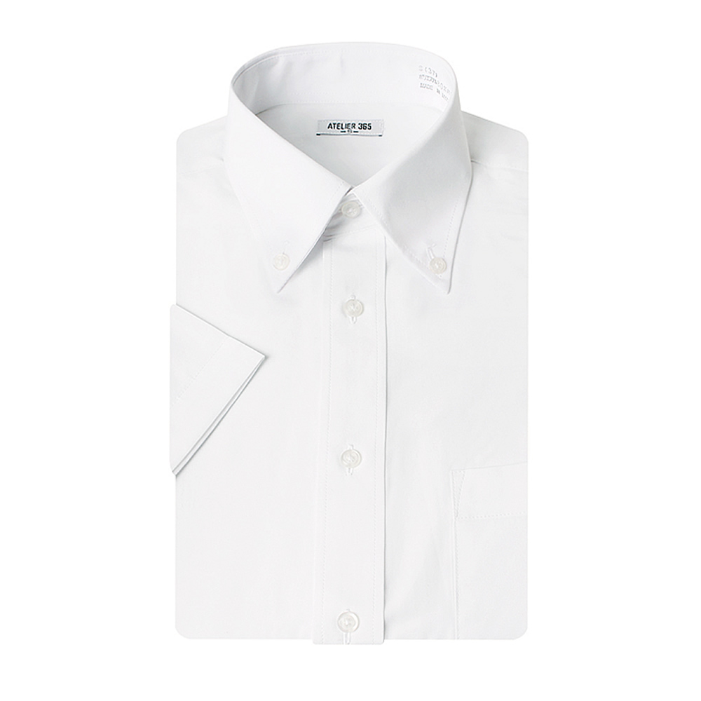 ワイシャツ 半袖 Yシャツ ホワイト 白 シンプル メンズ スリム ノーマル レギュラー ビジネス/sa01 宅配便のみ｜atelier365｜03