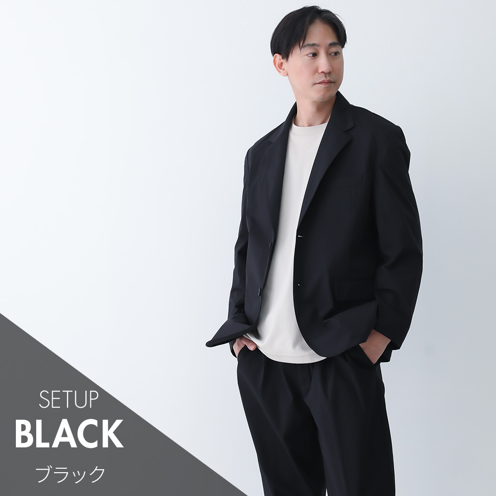 セットアップ メンズ スーツ 上下 洗える UVカット95% 遮熱 ストレッチ 春 夏 秋 テーラード ビジカジ 軽量 快適 ネイビー  oth-me-jk-1542-2 宅配便のみの画像