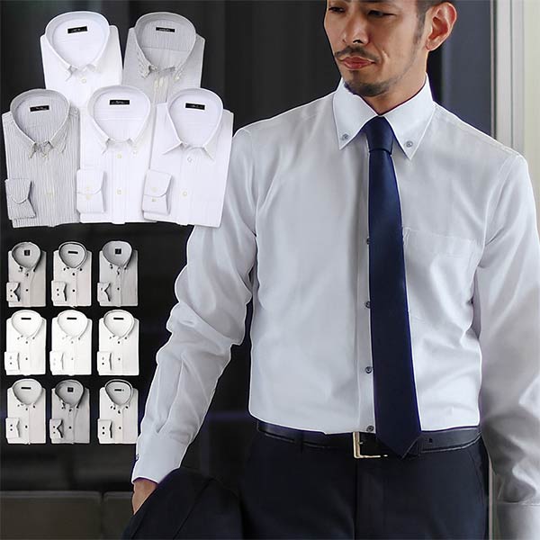 アトリエ365 選べる 5枚セット ワイシャツ メンズ 長袖 カッターシャツ