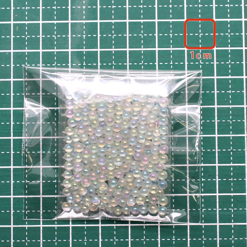 レジン 封入材料 オーロラシャボン ガラス粒 クリアオーロラ 2mm中心