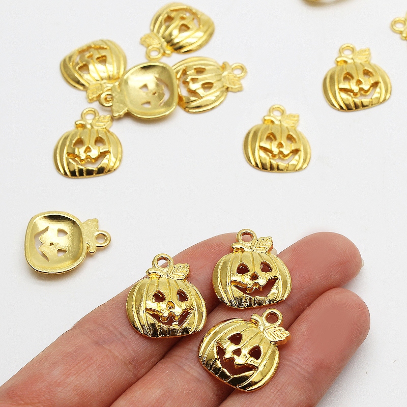 チャーム パーツ ジャックオーランタン 5個[ゴールド] : あとりえ