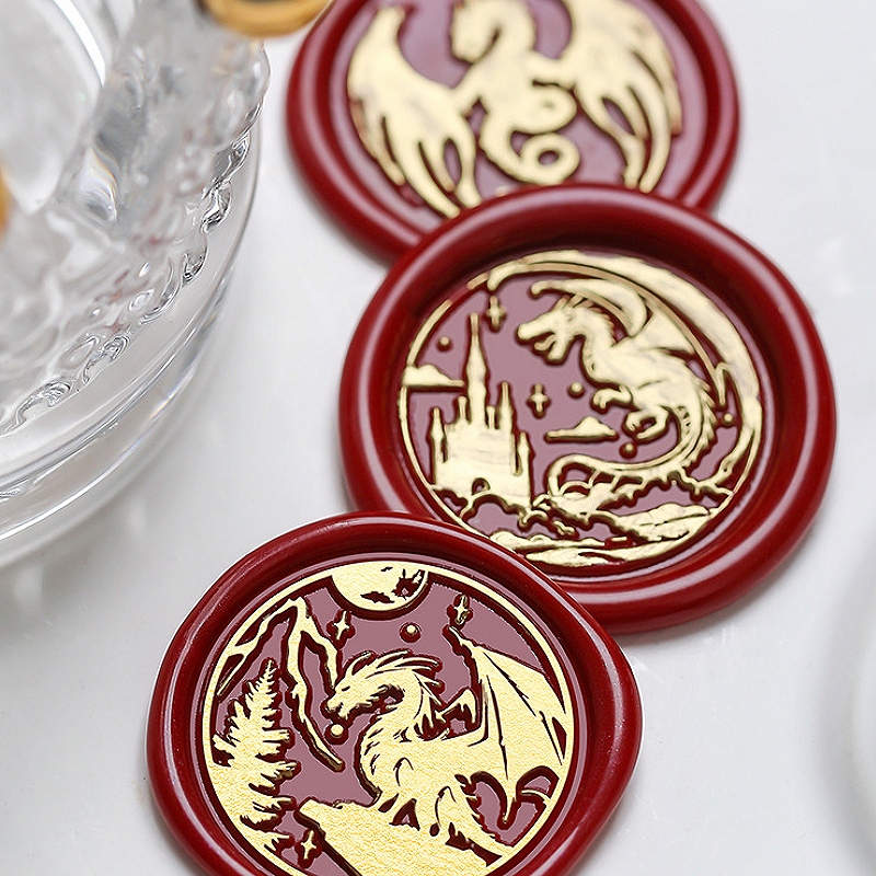 ヘッドのみ】シーリングワックス用 スタンプヘッド 25mm ドラゴン