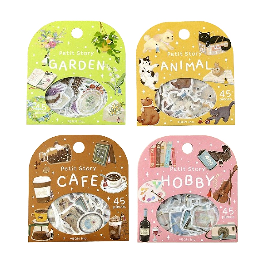 予約・1月末発送】BGM フレークシール 箔押し プティストーリー カフェ