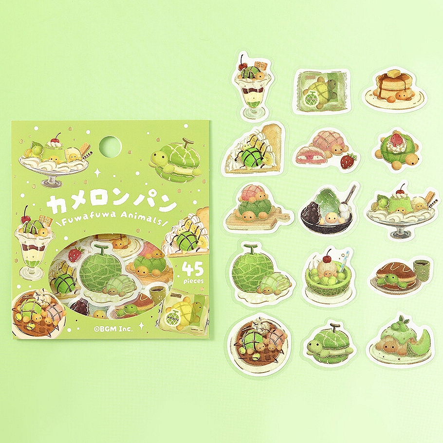 BGM フレークシール 箔押し ふわふわanimals Vol.2 全4種 : あとりえ