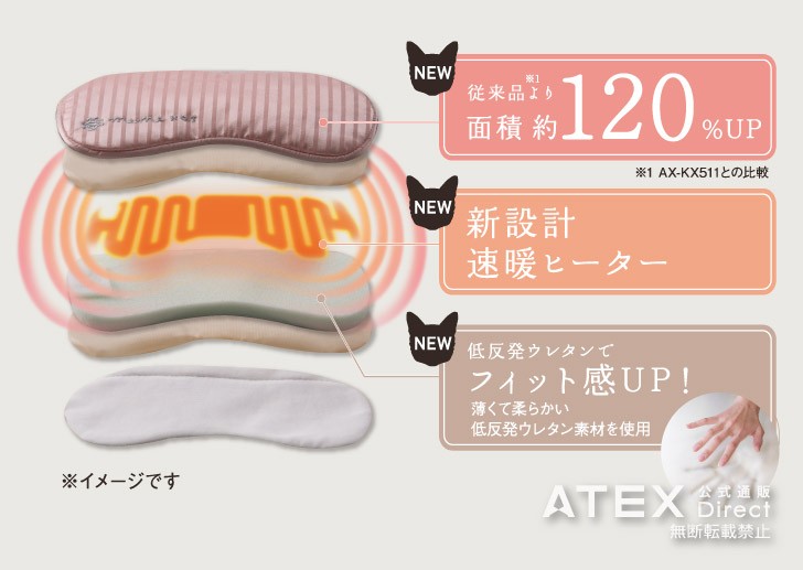 アテックス公式 ルルド めめホットチャージ プラス Ax Kx512 アイマスク ヒーター リフレッシュ ギフト プレゼント 贈り物 アテックスダイレクト 通販 Paypayモール