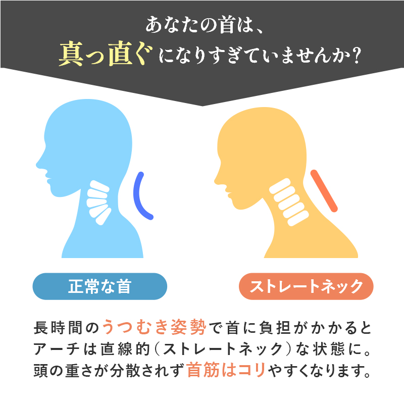 あなたの首は真っすぐになりすふぎていませんか
