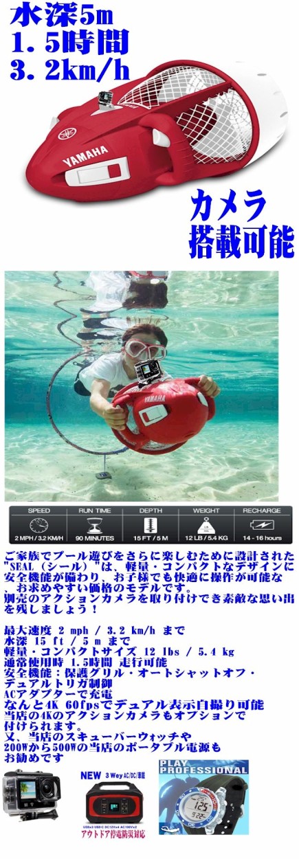 電動水中スクーター シースクーター プール ダイビング
