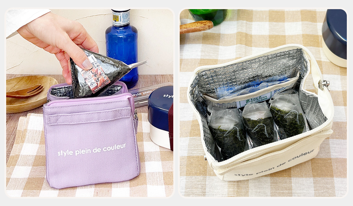 スクエア型のおにぎりポーチタイトルイメージ