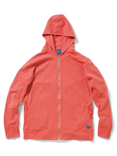 Good On グッドオン 希少PFレッド Lサイズ ジップアップパーカー GOOD ON（グッドオン） パーカー メンズ 長袖 ピグメントダイ ロング