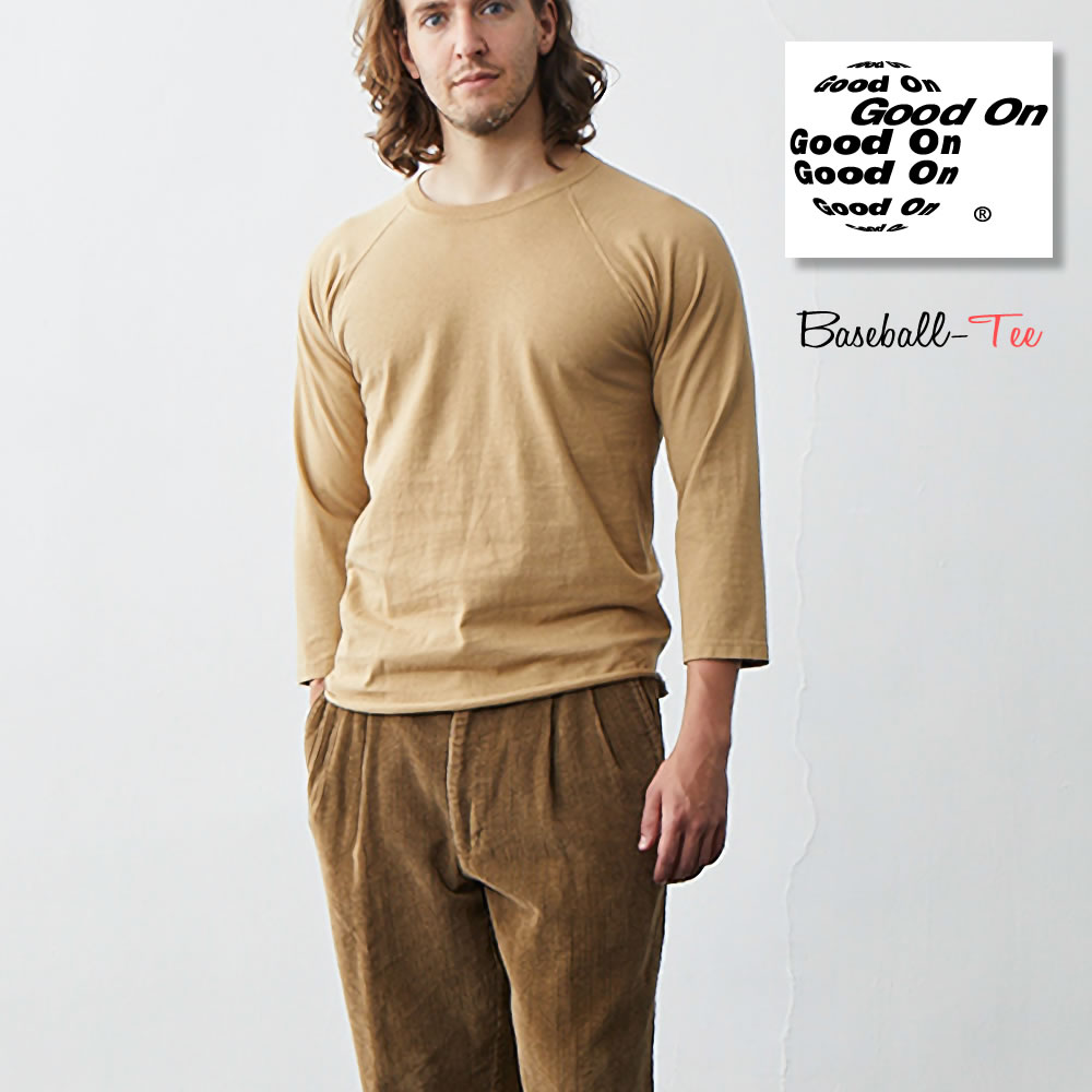 GOOD ON Tシャツ グッドオン ラグラン 七分袖 ピグメントダイ