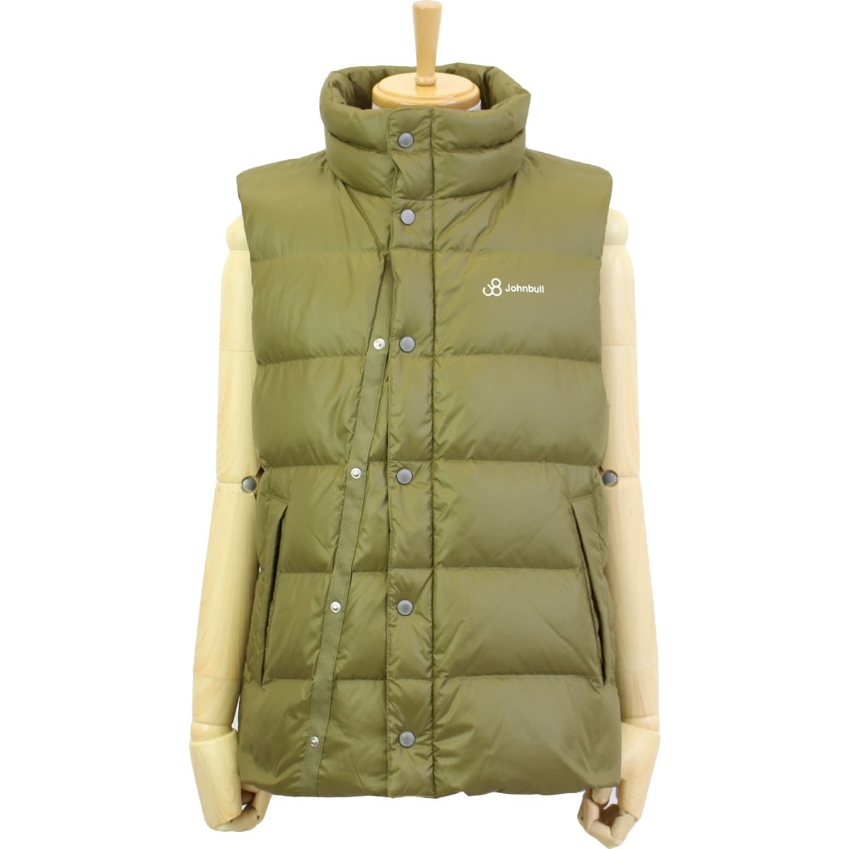 【美品】ジョンブル　Johnbull　ダウンベスト　ブラウン　フード取り外し可能 Johnbull ジョンブル ダウンベスト メンズ 2WAY 30Dナイロン