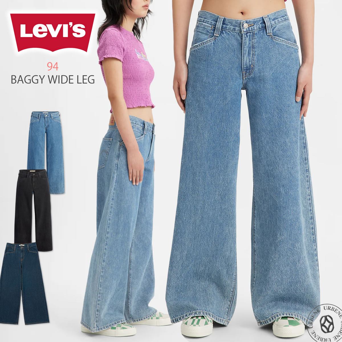 新品 リーバイス '94 バギーカーゴ　W24 ジーンズ Levi's（リーバイス） バギーデニムパンツ 94 バギーワイドレッグ