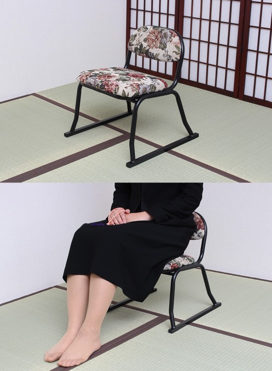法事用チェア スタッキング [和座敷チェア 4脚組]／同梱不可・代引き