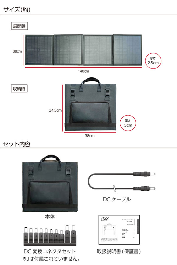 IBPS-60W ソーラーパネル [Cubele ポータブルソーラーパネル