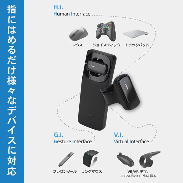 VANZY バンジー リング型マウス FFY-M200[Bluetooth 指マウス