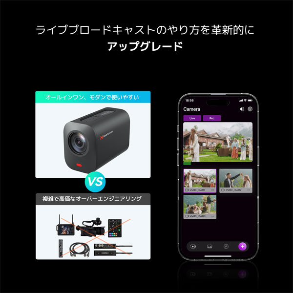 ライブストリーミングカメラ ［NearStream VM33 ライブ配信 YouTube
