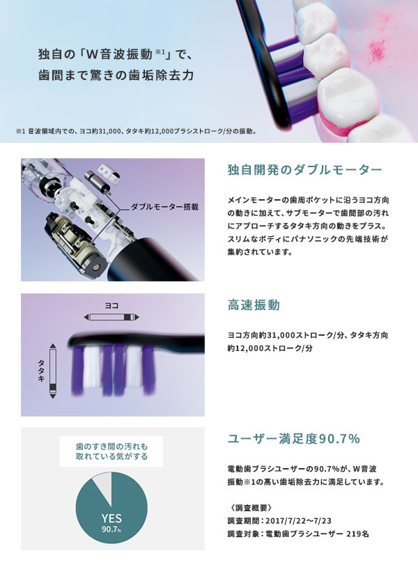 Doltz パナソニック Panasonic 音波振動ハブラシ ドルツ EW-DP57