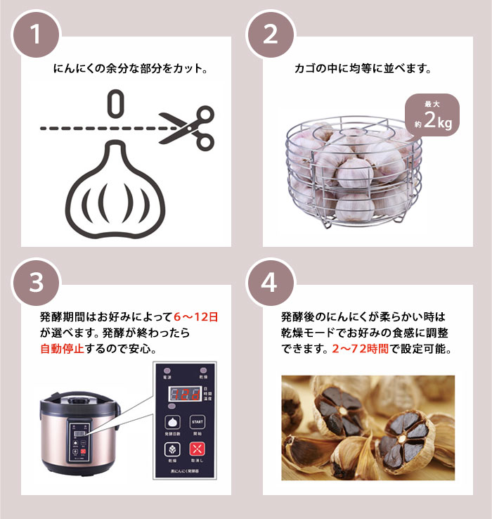 ROOMMATE（ルームメイト） 黒にんにく発酵器 RM-AZ1000H-BK [最短6日で