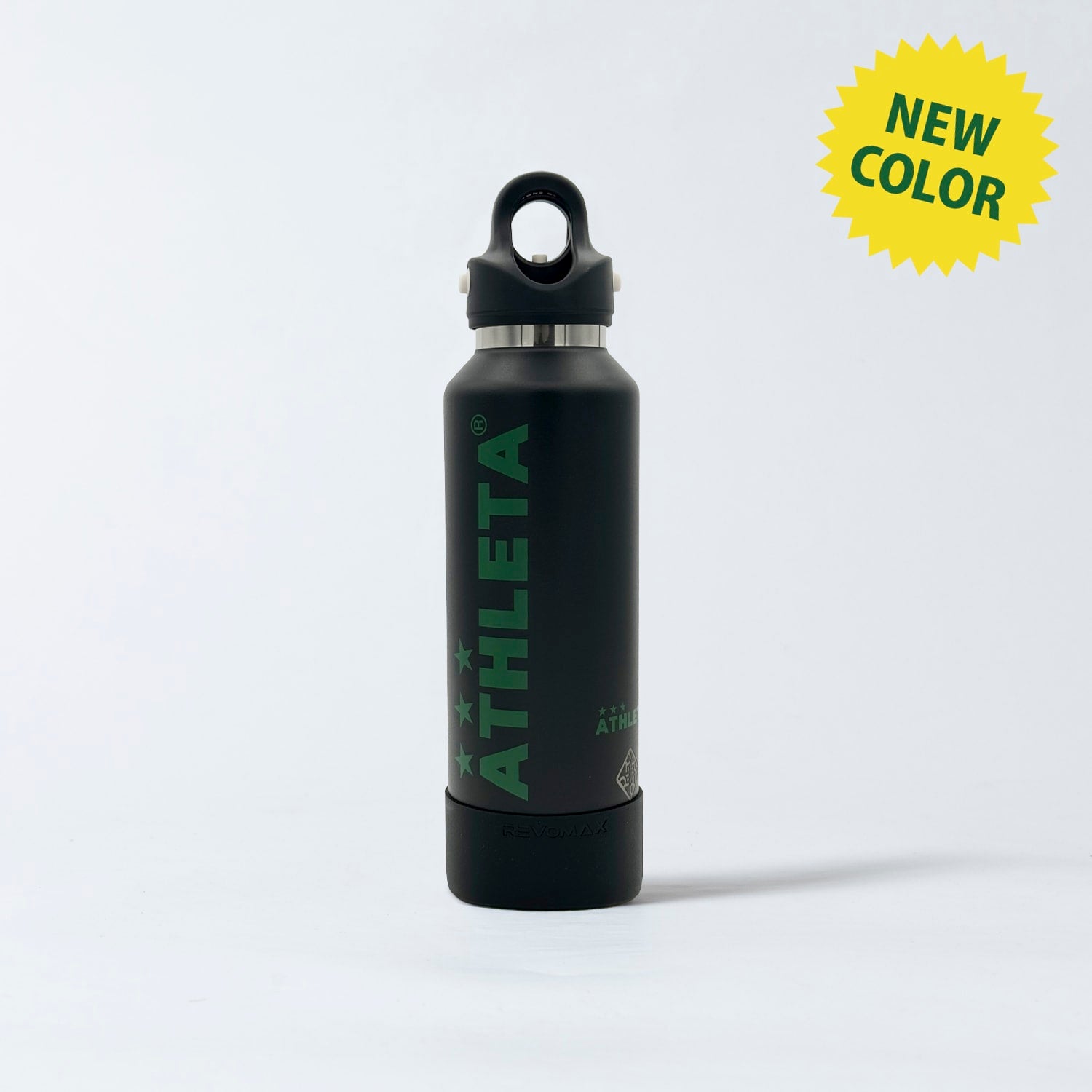 アスレタATHLETA 公式REVOMAX水筒黒×グリーン東京ヴェルディカラー ATHLETA（アスレタ） REVOMAX 真空耐熱ボトル【20oz】（同色シリコン