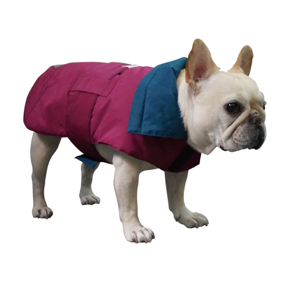 リバーシブル ポンチョ コート 中綿 フレンチブルドッグ服 パグ服 犬服