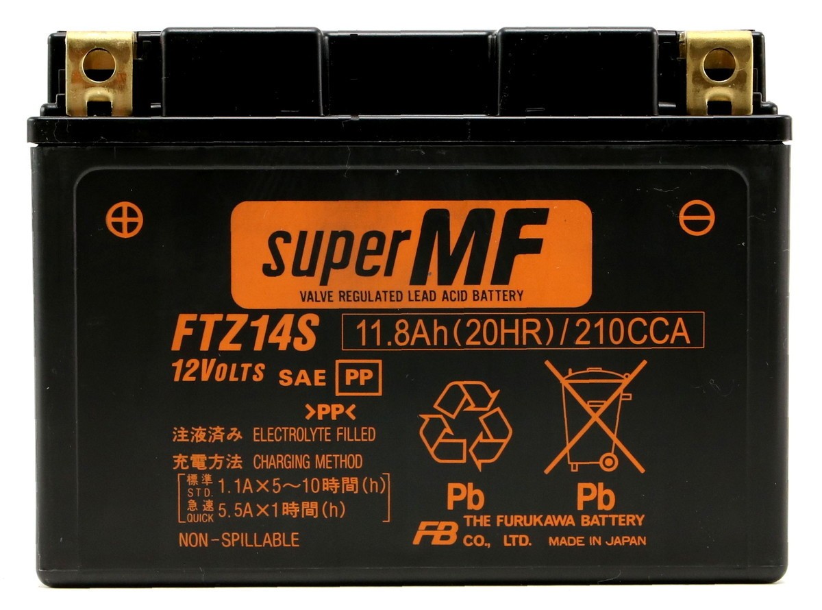 バイク バッテリー 古河電池 FURUKAWA BATTERY FTZ14S 初期充電済み メーカー1年保証 互換YTZ14S GTZ14S  TTZ14S : 070f30 : アトラスダイレクトショップ - 通販 - Yahoo!ショッピング