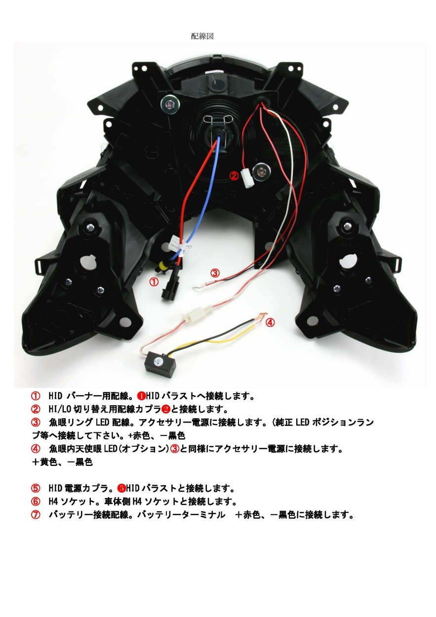 GAMMAS MAJESTY S(マジェスティS)魚眼ヘッドライト天使眼カラー