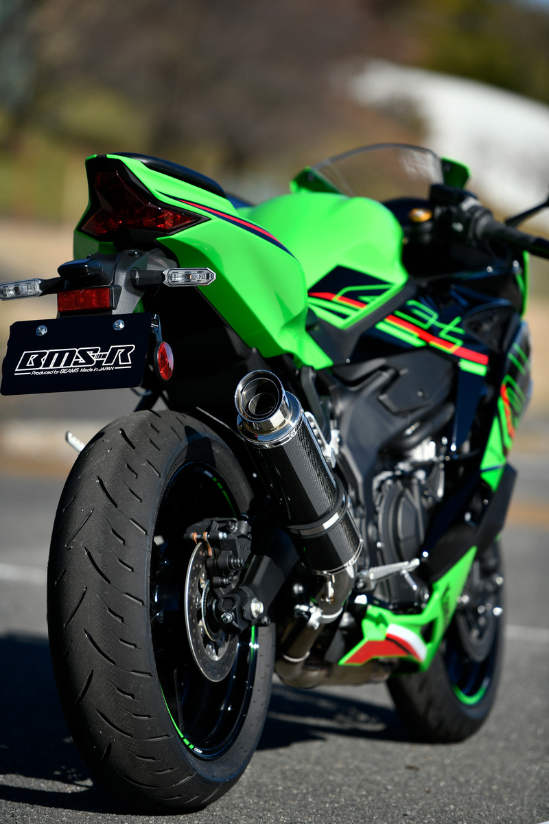 BEAMS G436-54-P2J ZX25R SE 8BK-ZX250H スリップオン R-EVO2 カーボン ビームス マフラー