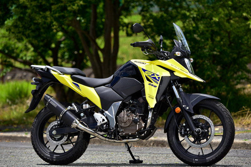 カーボン風汎用マフラー　Vストローム250/GSX250R カーボン風汎用マフラー Vストローム250/GSX250R - メルカリ