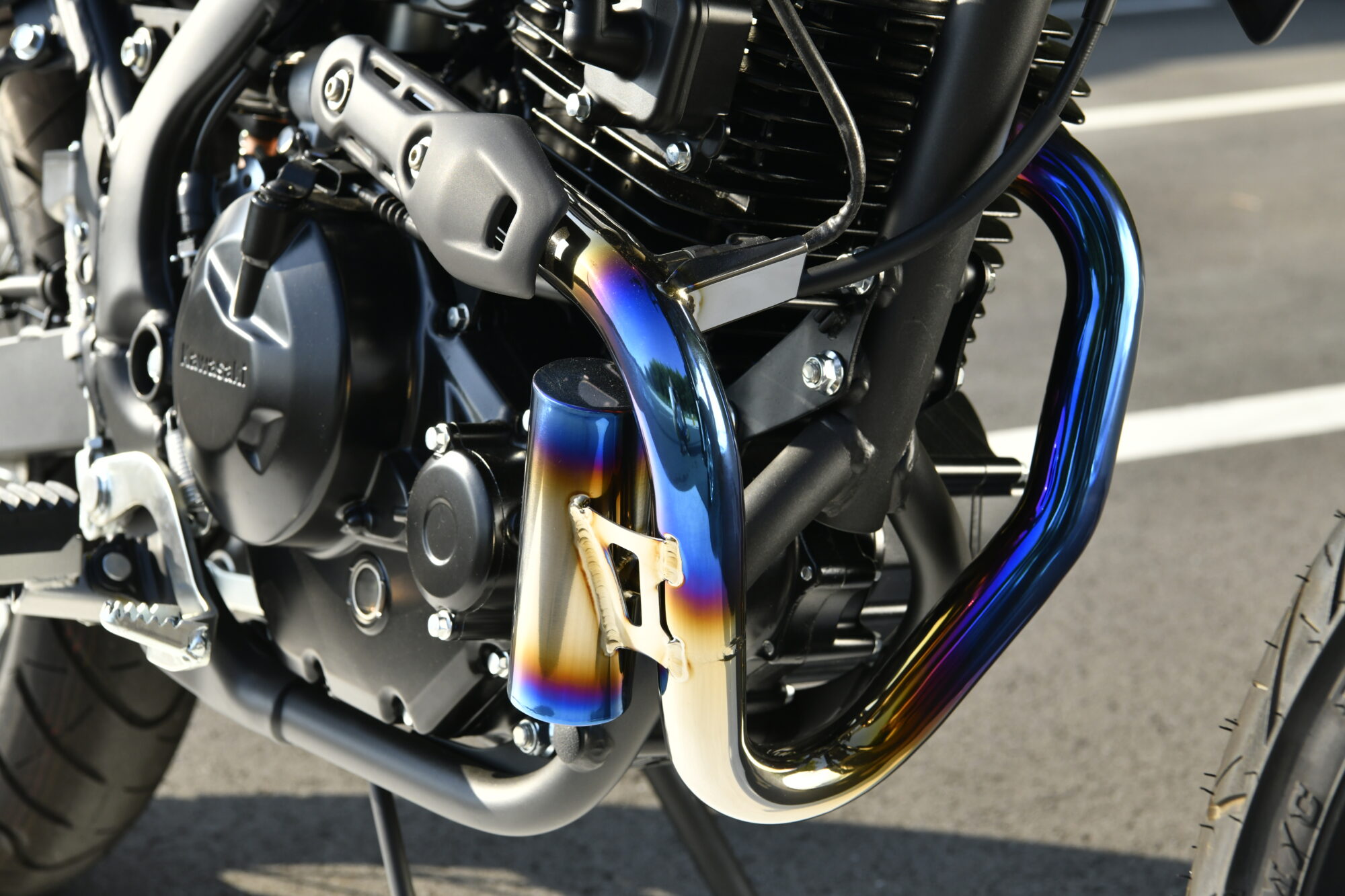 BEAMS G439-65-100 KLX230/シェルパ/SM 8BK-LX232A Power device pipe TITANIUM ビームス マフラーの画像