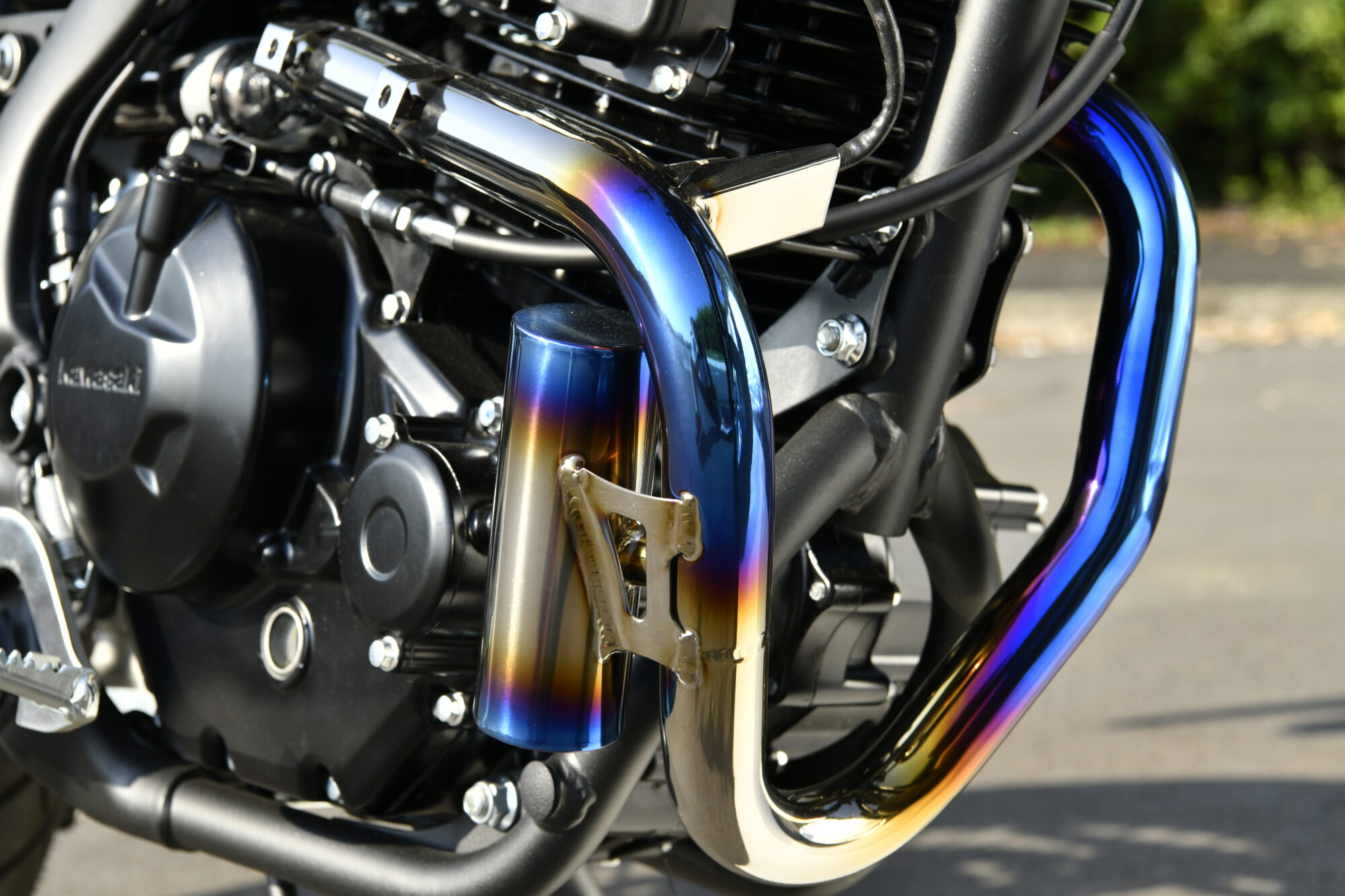 BEAMS G439-65-100 KLX230/シェルパ/SM 8BK-LX232A Power device pipe TITANIUM ビームス マフラーの画像