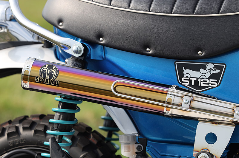 SP TADAO SP忠男マフラー HONDA 24~ Dax125(8BJ-JB06)PURESPORT チタンブルー フルエキ DAX-PS-13_5