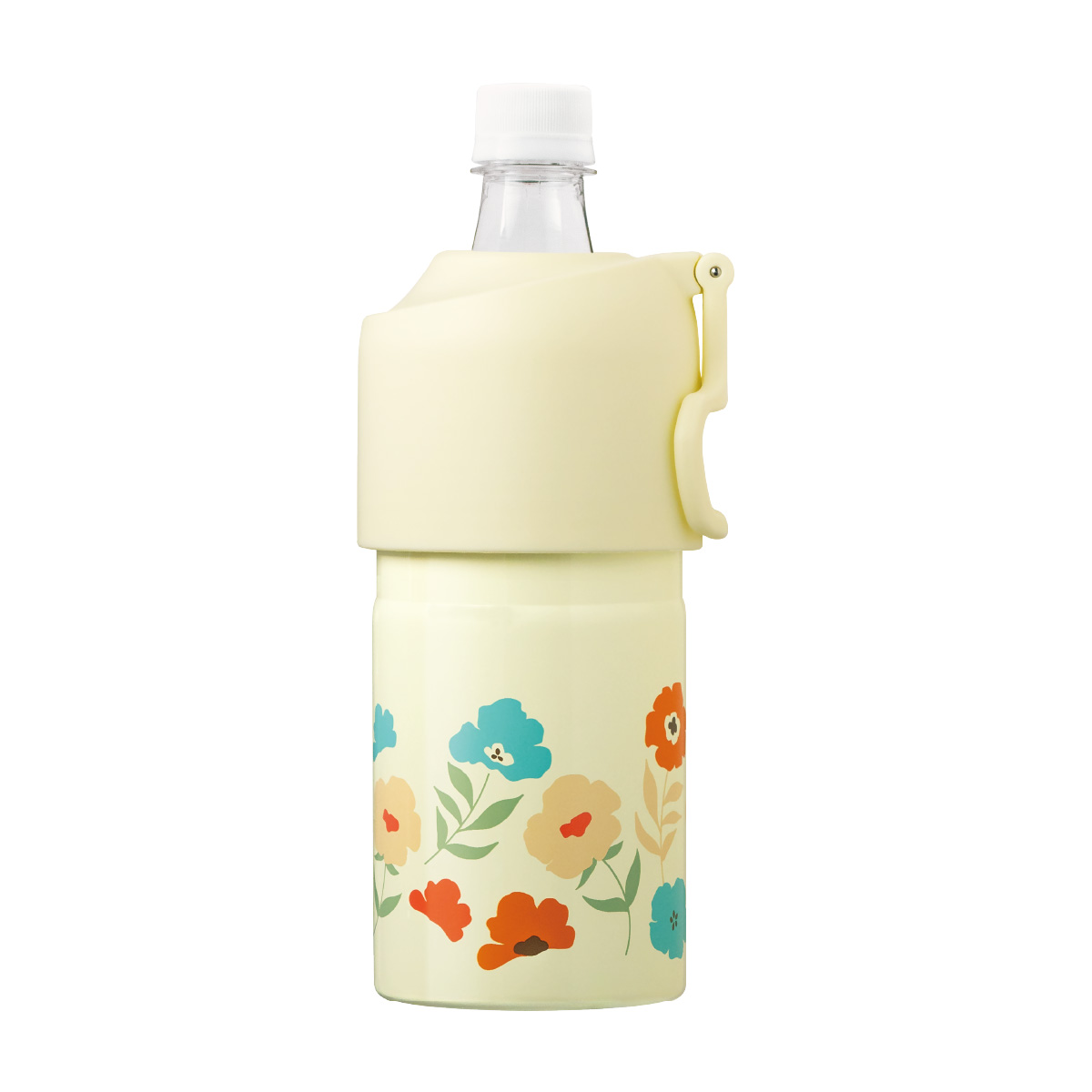 ペットボトルホルダー 保冷 500ml 650ml  真空断熱 水筒 ステンレス ハンドル付き ボトルクーラー カバー 暑さ対策 花柄 ボトルインボトル アトラス ABIB-EF | Atlas（キッチン、日用品） | 03
