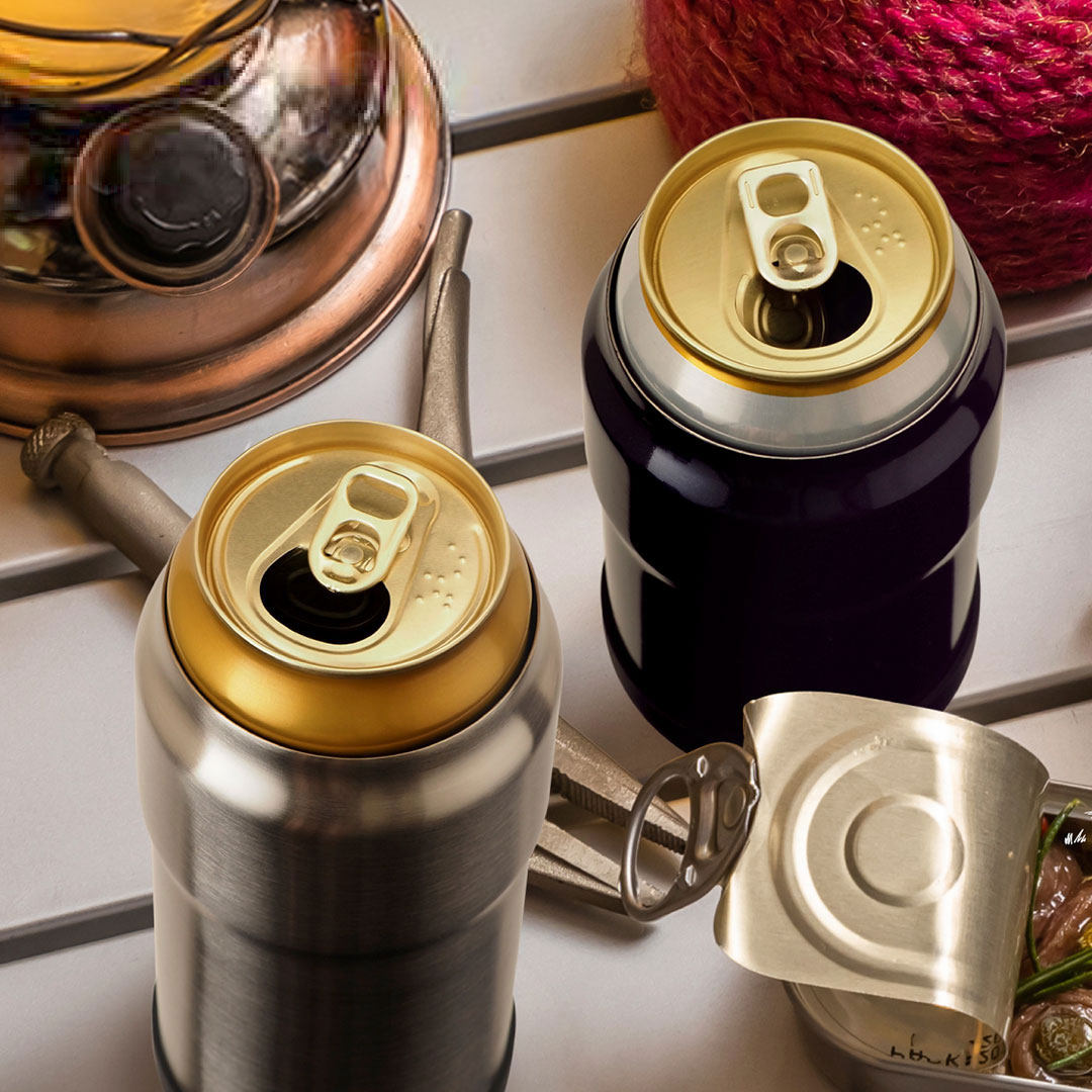 WENS 缶ホルダー 500ml 缶用 保冷 真空断熱 ステンレス 缶