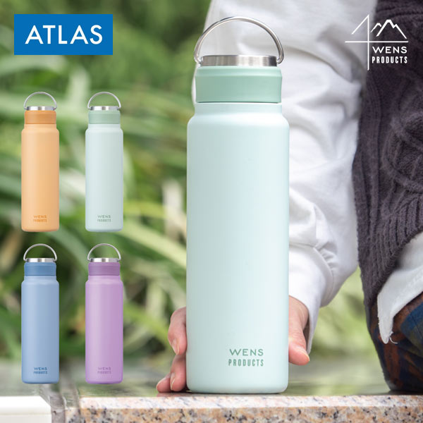 WENS 水筒 700ml 保温 保冷 ステンレス ハンドル付き シームレス