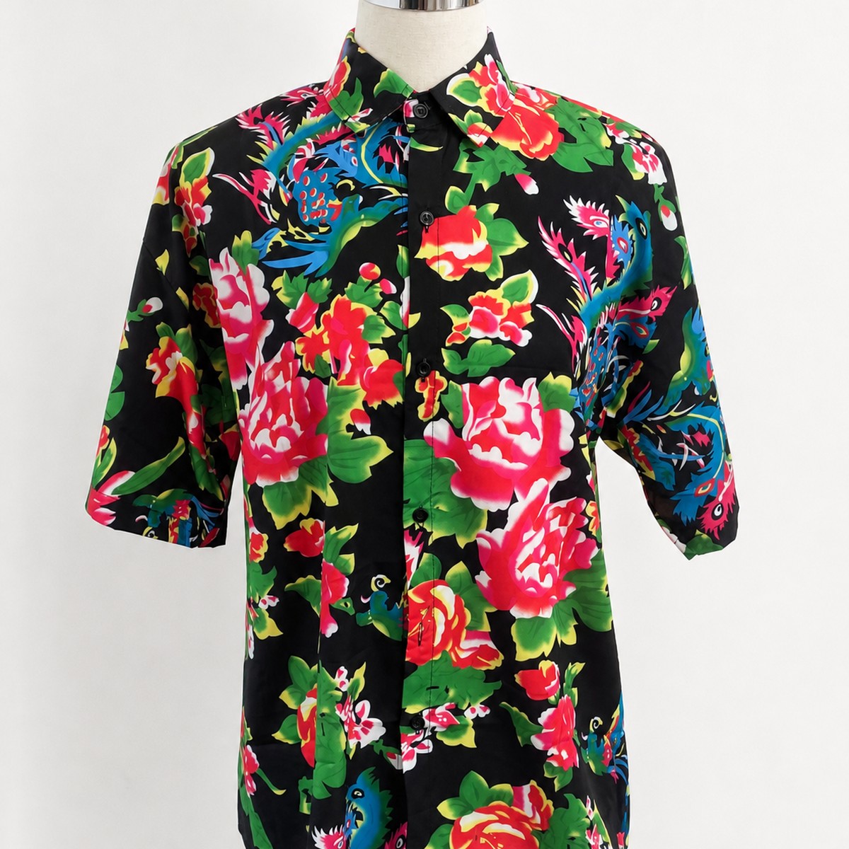 Belle Cie（ベルシー） レトロ花柄シャツ レディース 半袖 花柄シャツ