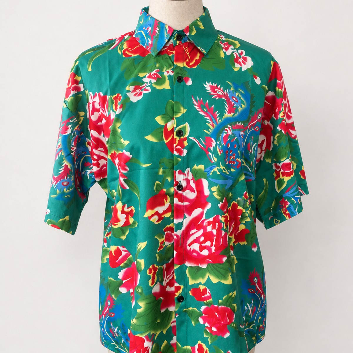 Belle Cie（ベルシー） レトロ花柄シャツ レディース 半袖 花柄シャツ
