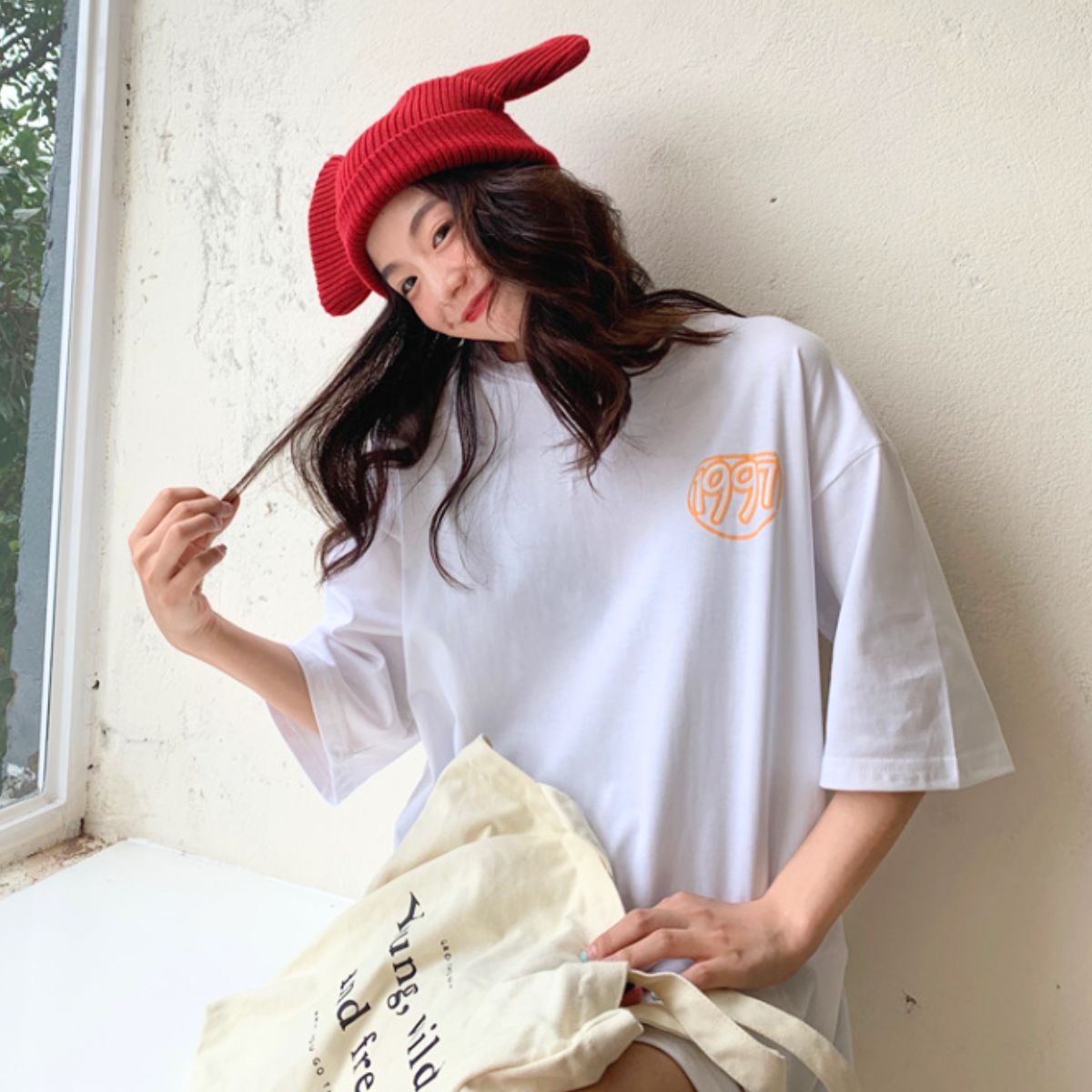 Belle Cie（ベルシー） Tシャツ 半袖 5分袖 プリント ビンテージ感 