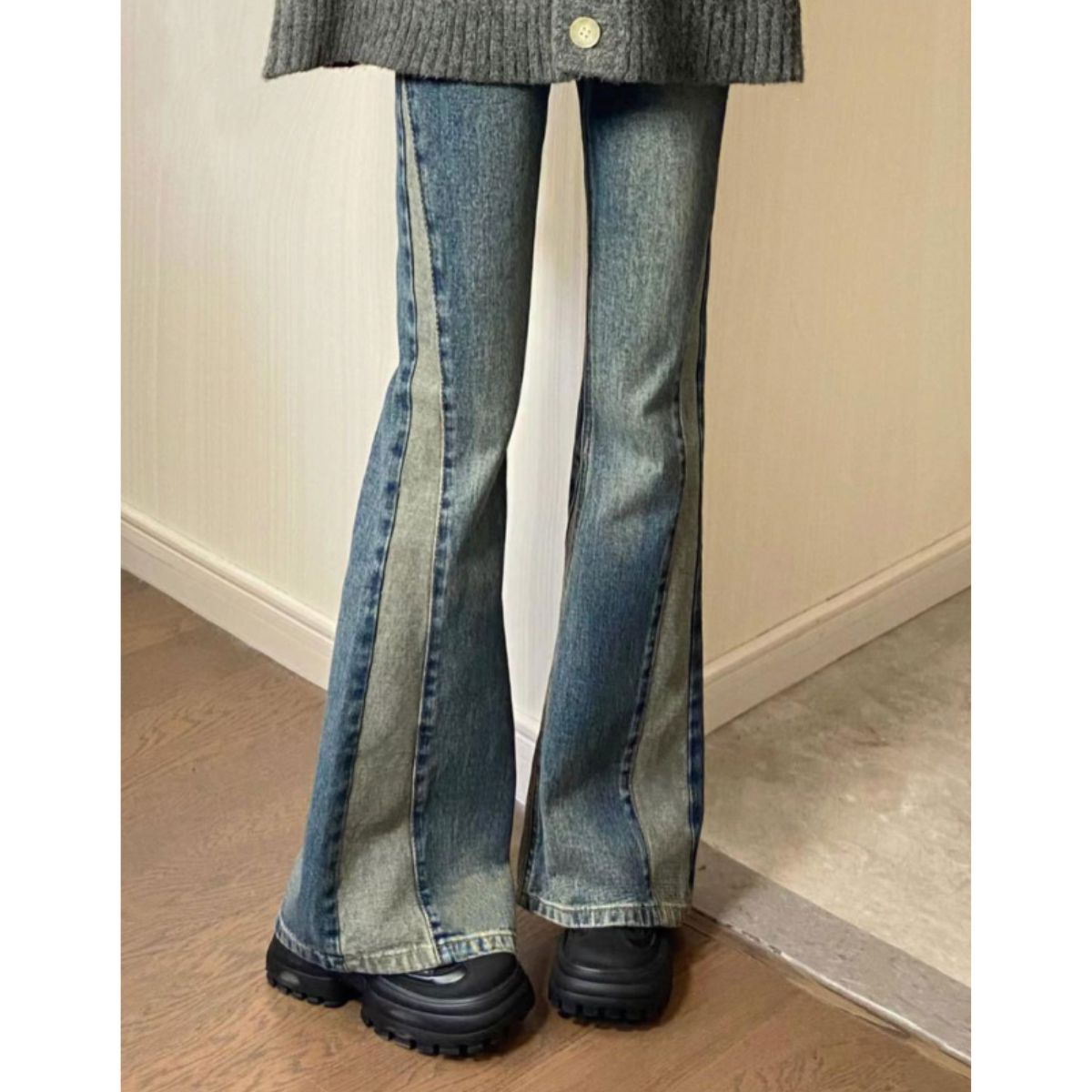 Belle Cie（ベルシー） デニムパンツ ベルボトム ブーツカット フレア