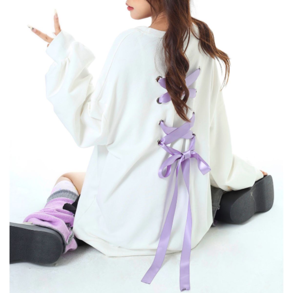 Belle Cie（ベルシー） スウェット トップス プルオーバー 長袖 バック