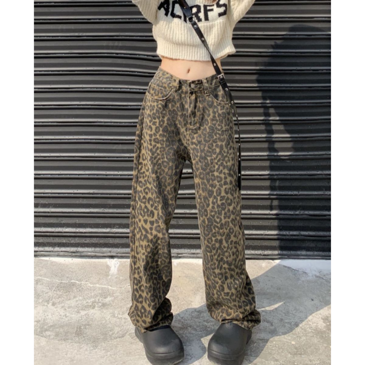 Belle Cie（ベルシー） ワイドパンツ レオパード 豹 ヒョウ 柄パン