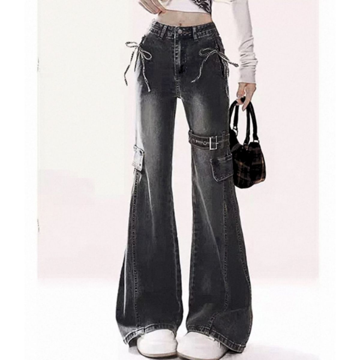 Belle Cie（ベルシー） フレアパンツ デニムパンツ ブーツカット