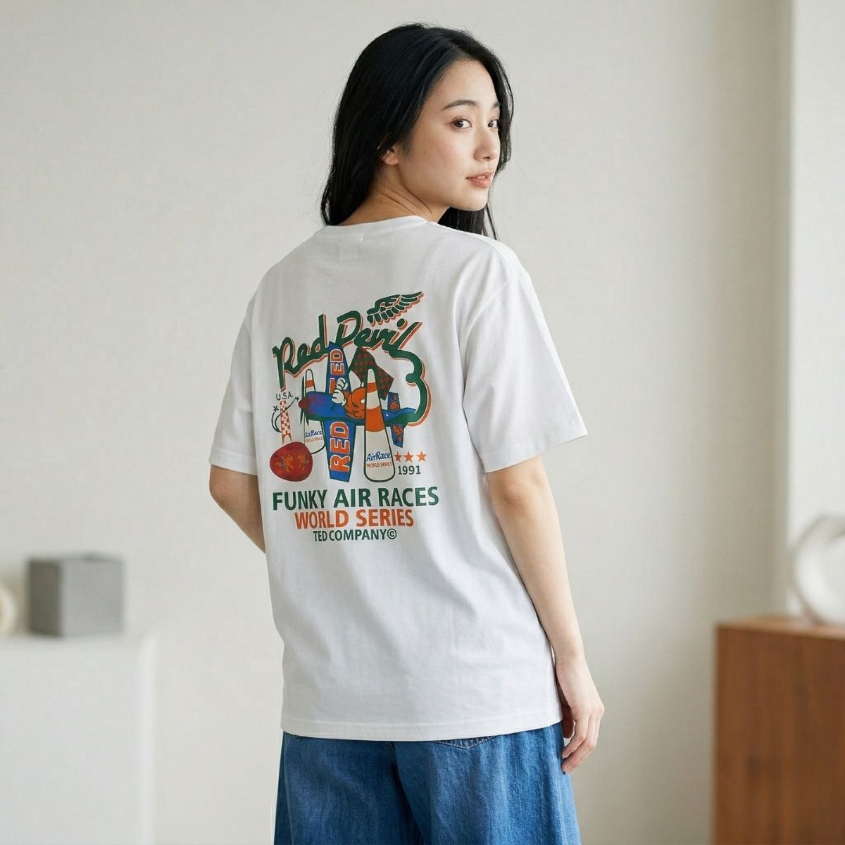 Belle Cie（ベルシー） Tシャツ 半袖 5分袖 レトロ アメカジ バック 